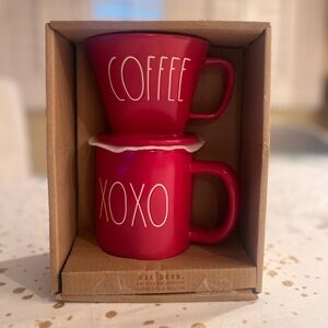Rae Dunn Magenta Drip Coffee and Mug Set Red Valentine’s XOXO NWT